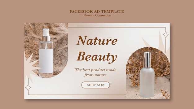 PSD gratuito diseño de plantilla de belleza coreana.