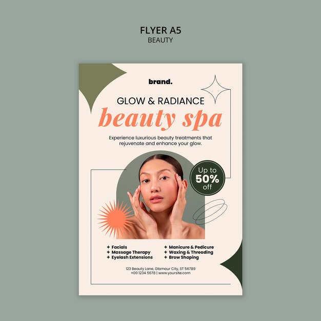 Diseño de plantilla de belleza