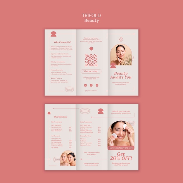 Diseño de plantilla de belleza