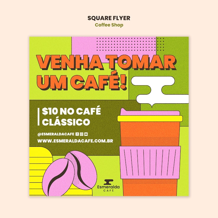 PSD gratuito diseño de plantilla de cafetería
