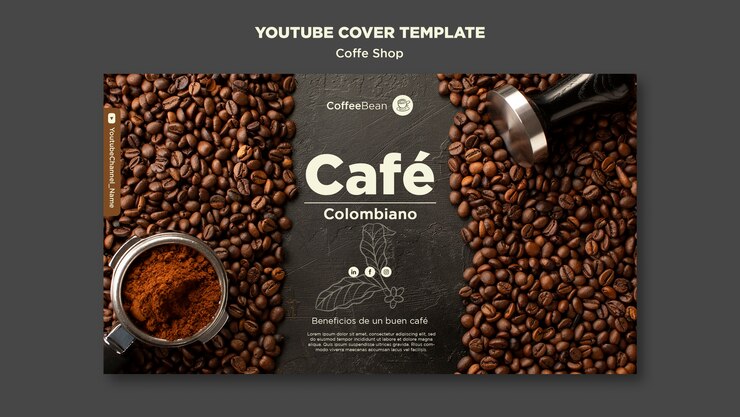 PSD gratuito diseño de plantilla de cafetería