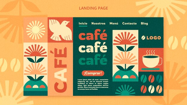 Diseño de plantilla de cafetería