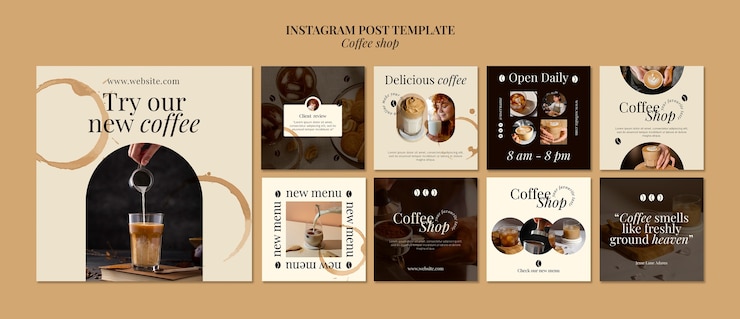 PSD gratuito diseño de plantilla de cafetería