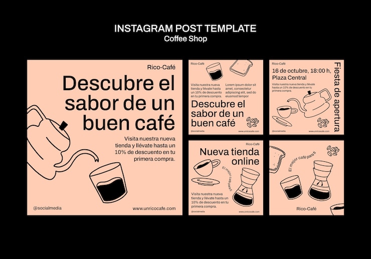 PSD gratuito diseño de plantilla de cafetería