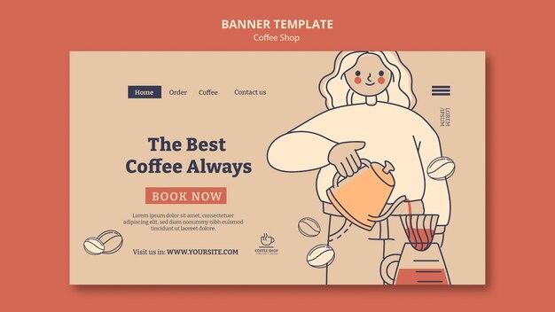 Diseño de plantilla de cafetería