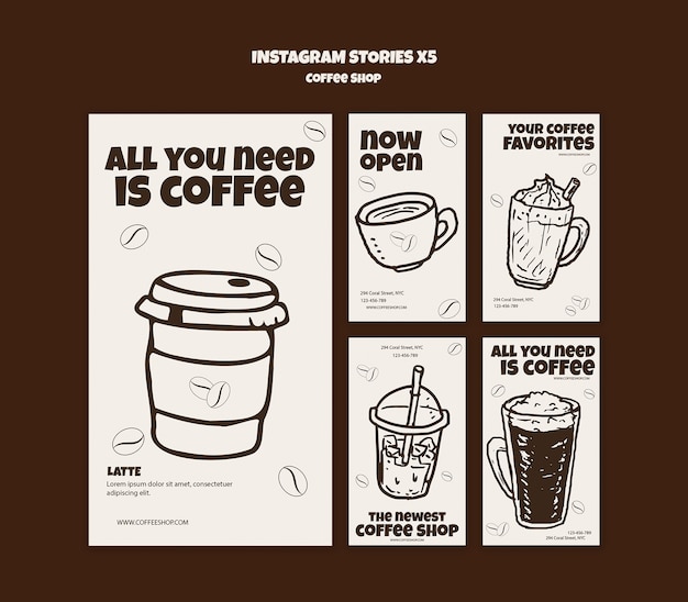 Diseño de plantilla de cafetería