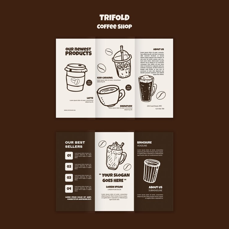 PSD gratuito diseño de plantilla de cafetería