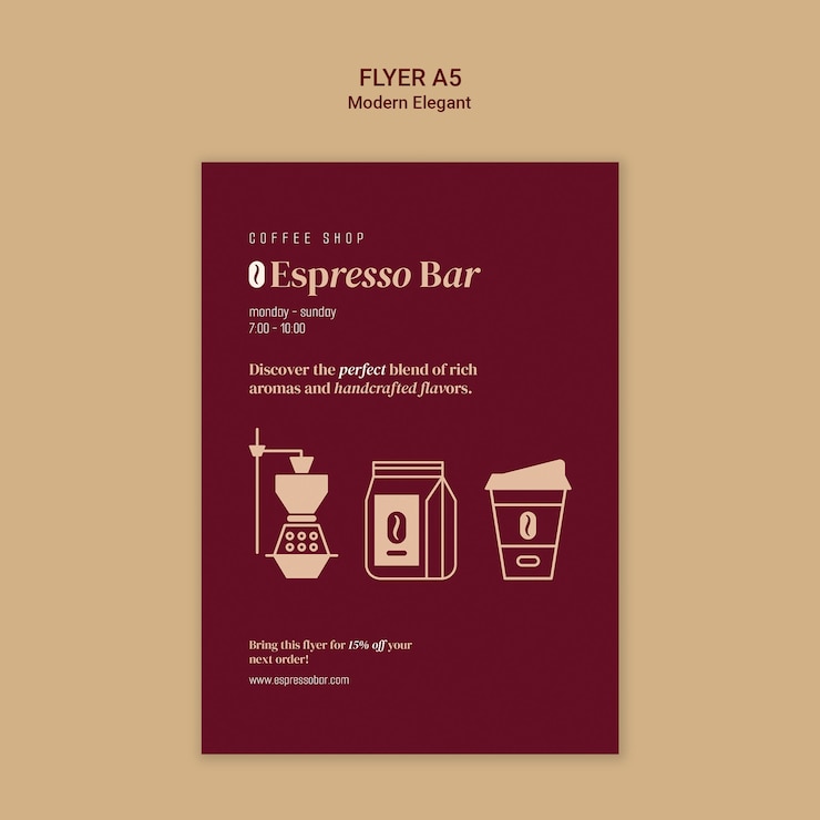 PSD gratuito diseño de plantilla de cafetería