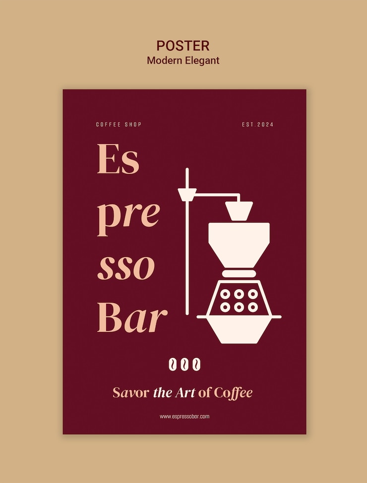 PSD gratuito diseño de plantilla de cafetería