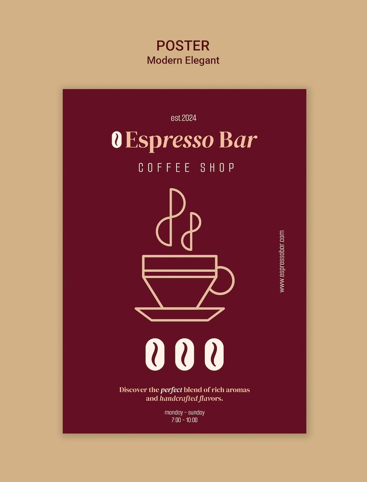 PSD gratuito diseño de plantilla de cafetería