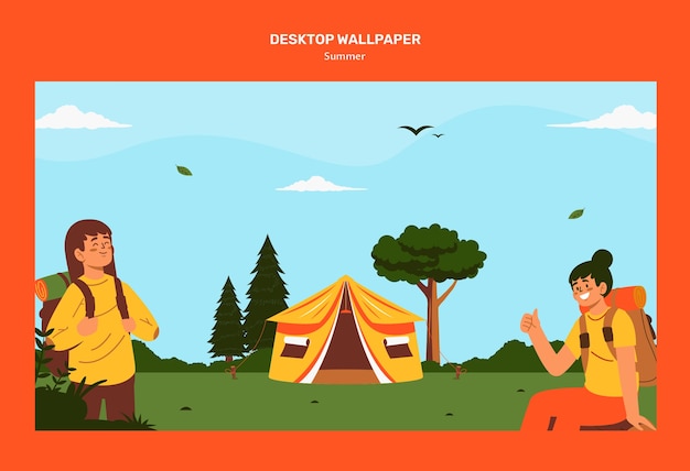 Diseño de plantilla de campamento de verano
