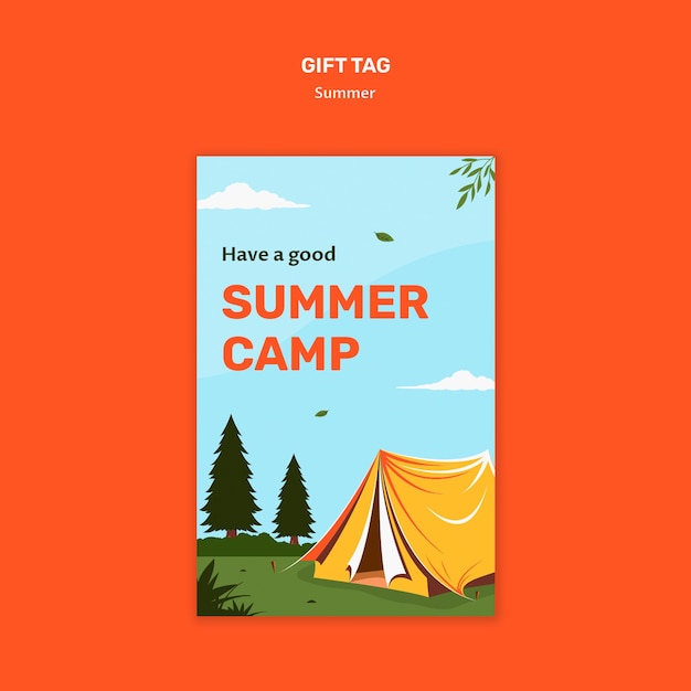 Diseño de plantilla de campamento de verano