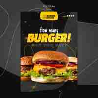 PSD gratuito diseño de plantilla de cartel de hamburguesa