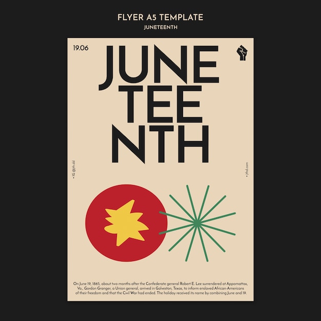 Diseño de plantilla de cartel de junio