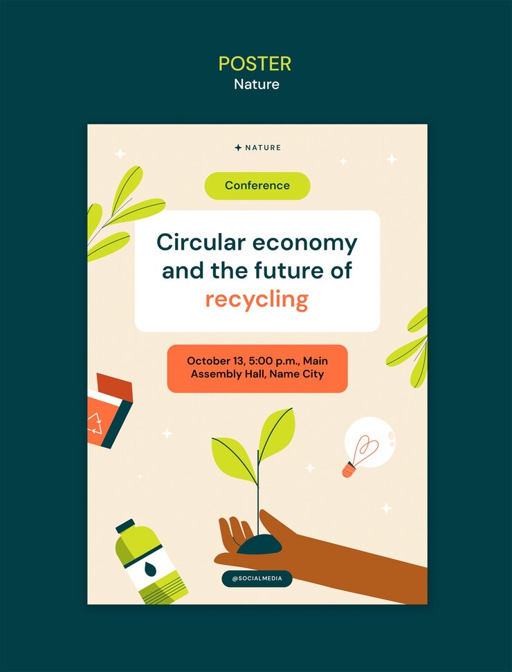 PSD gratuito diseño de plantilla de cartel de naturaleza