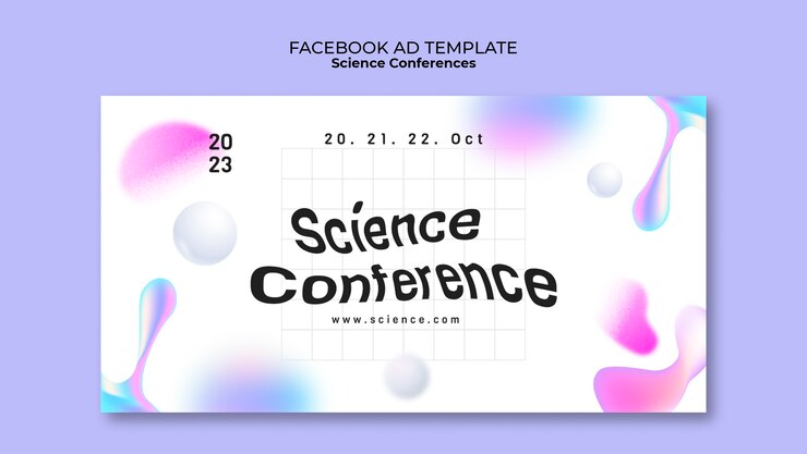 PSD gratuito diseño de plantilla de ciencia de gradiente