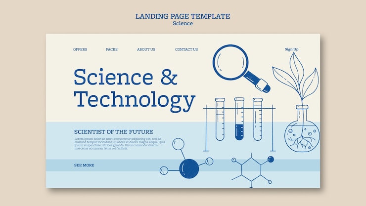 PSD gratuito diseño de plantilla de ciencia