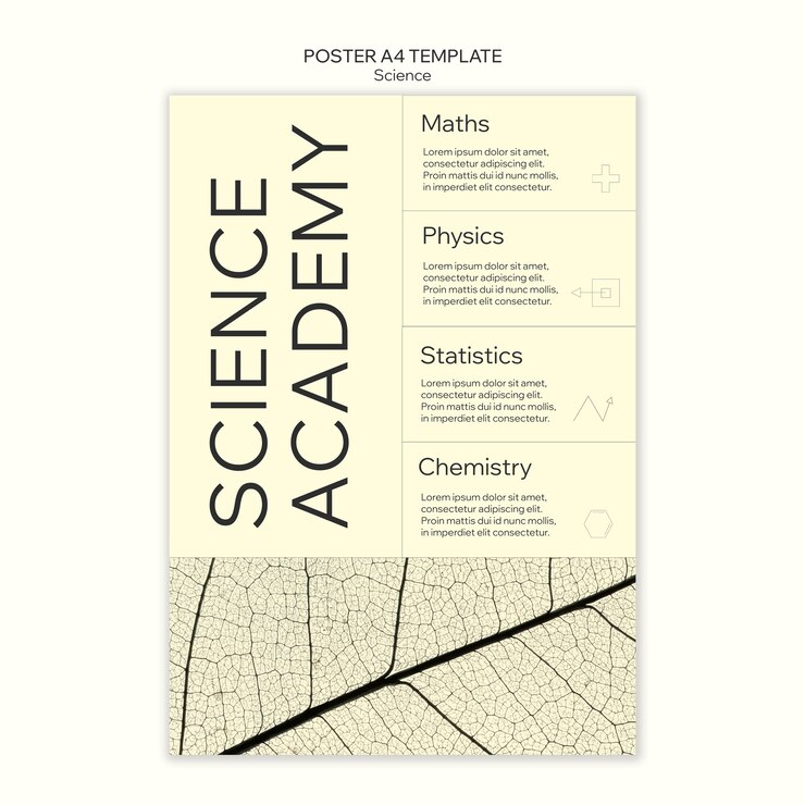 PSD gratuito diseño de plantilla de ciencia
