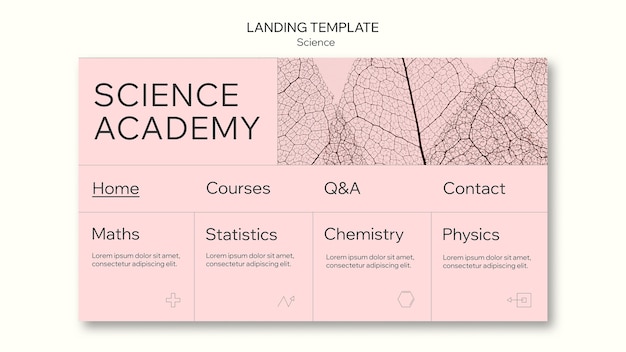 Diseño de plantilla de ciencia