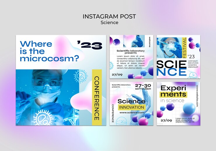 PSD gratuito diseño de plantilla de ciencia
