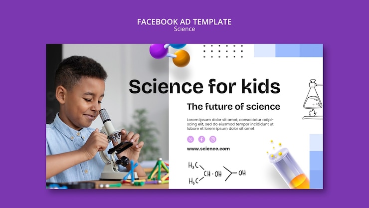 PSD gratuito diseño de plantilla de ciencia