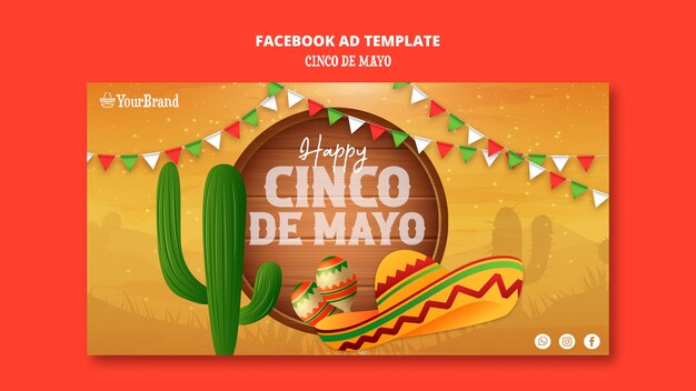 Diseño de plantilla de cinco de mayo