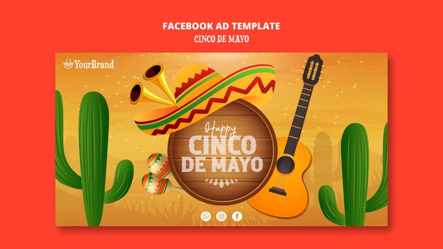 Diseño de plantilla de cinco de mayo