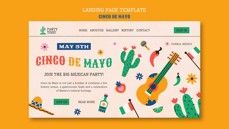 PSD gratuito diseño de plantilla de cinco de mayo