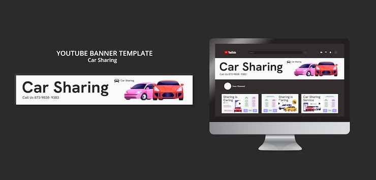 PSD gratuito diseño de plantilla de coche compartido