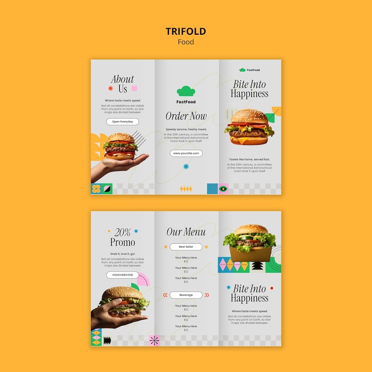 PSD gratuito diseño de plantilla de comida colorida