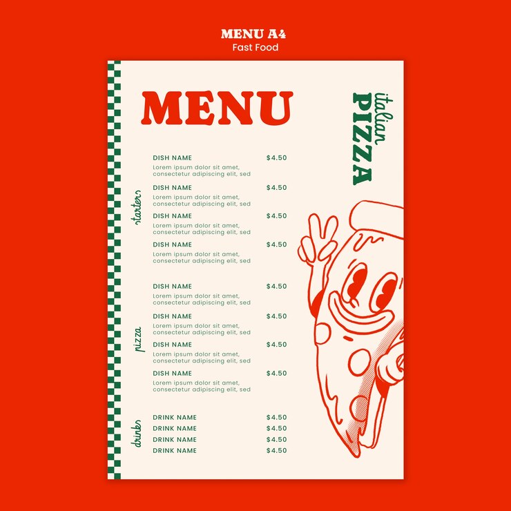 PSD gratuito diseño de plantilla de comida rápida