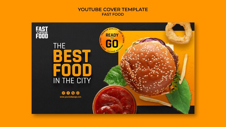 PSD gratuito diseño de plantilla de comida rápida