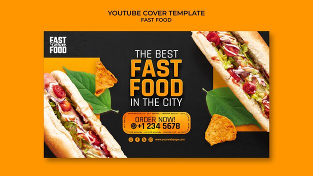 Diseño de plantilla de comida rápida