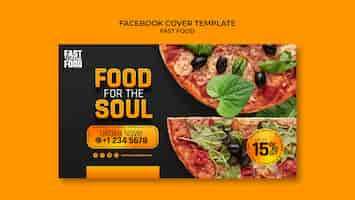 PSD gratuito diseño de plantilla de comida rápida