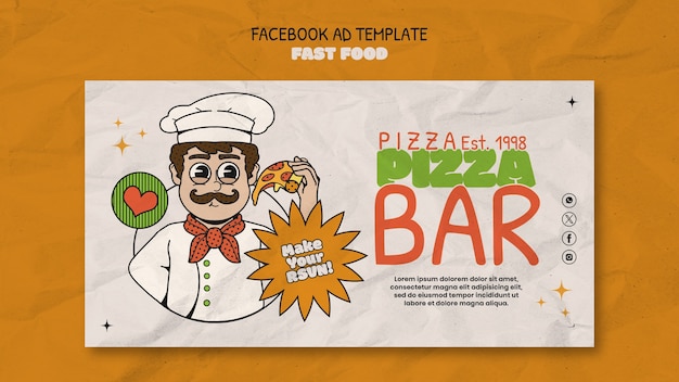 Diseño de plantilla de comida rápida