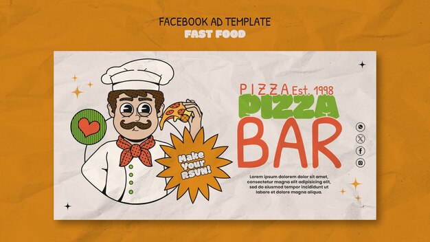 Diseño de plantilla de comida rápida