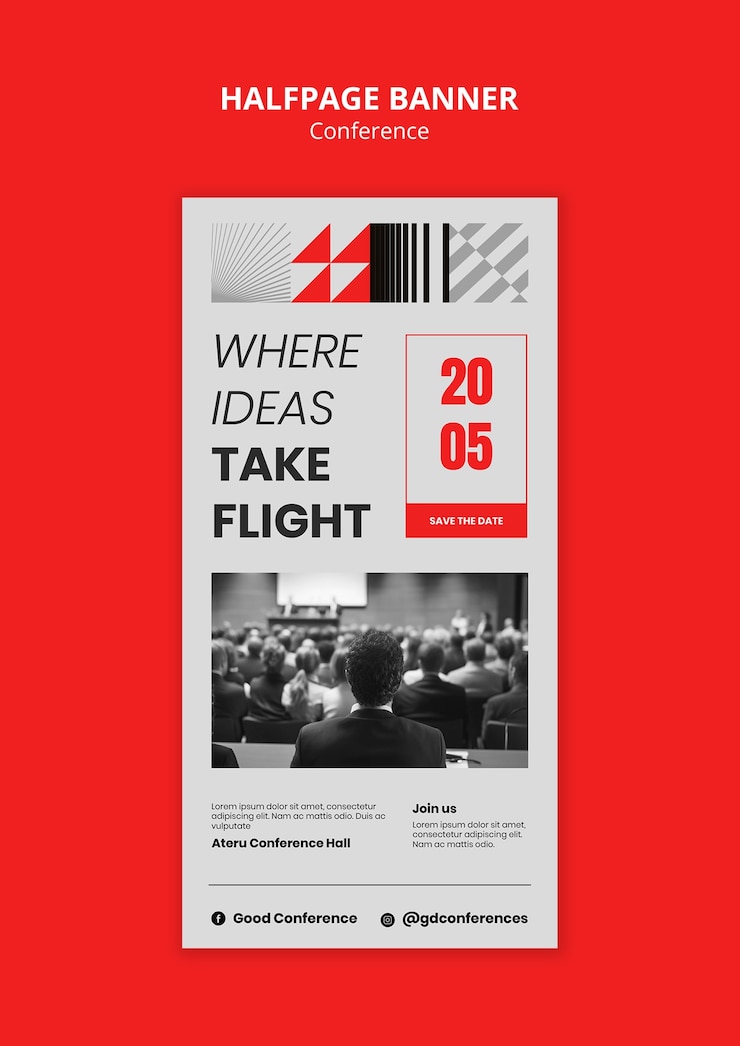 PSD gratuito diseño de la plantilla de la conferencia