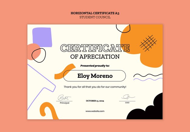 Diseño de plantilla de consejo estudiantil