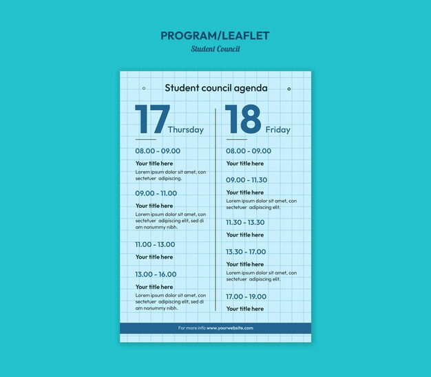 Diseño de plantilla de consejo estudiantil