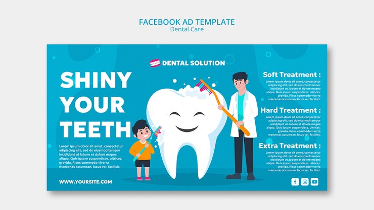 PSD gratuito diseño de plantilla de cuidado dental.