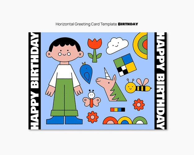 Diseño de plantilla de cumpleaños de niño