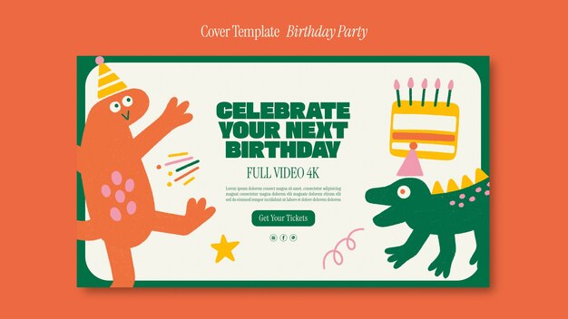 Diseño de plantilla de cumpleaños