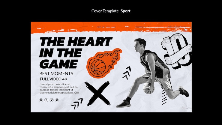 PSD gratuito diseño de plantilla de deporte de baloncesto