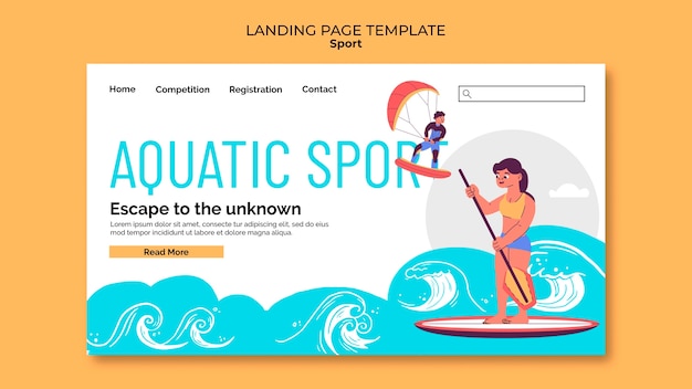 PSD gratuito diseño de plantilla de deporte de surf