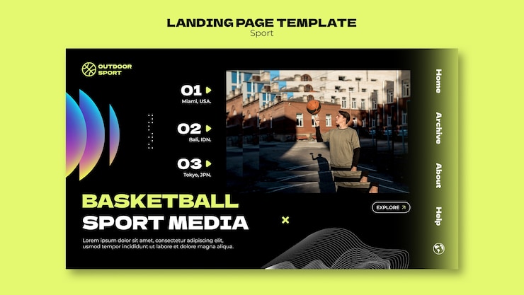 PSD gratuito diseño de plantilla deportiva