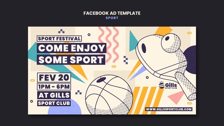 PSD gratuito diseño de plantilla deportiva