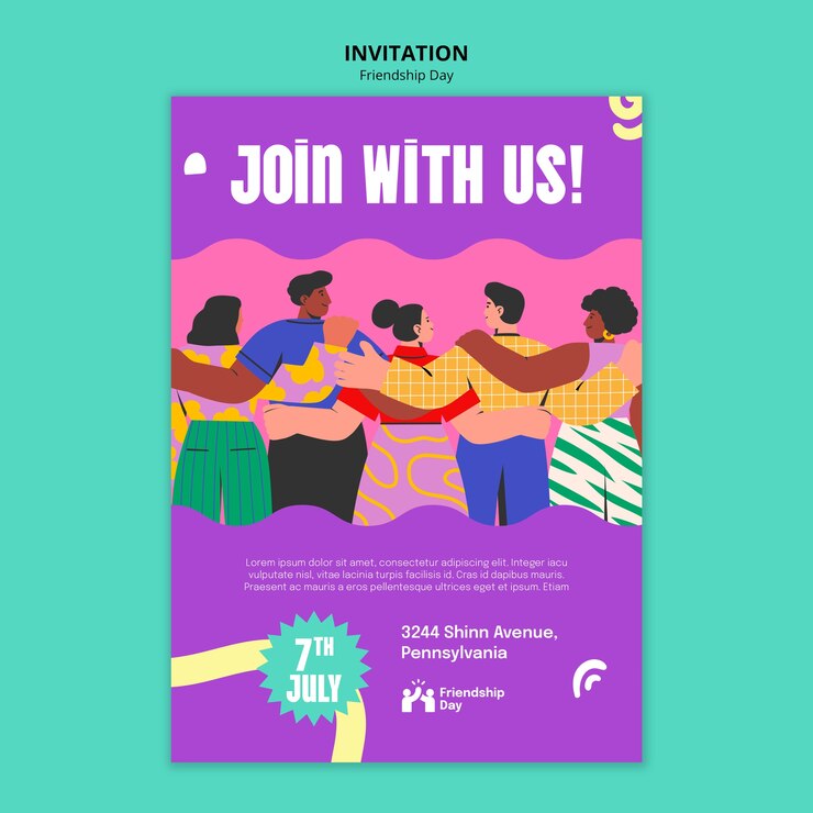 PSD gratuito diseño de plantilla del día de la amistad