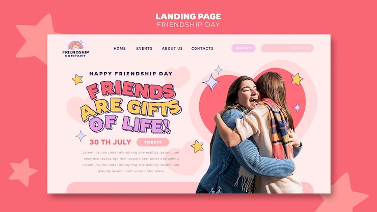 PSD gratuito diseño de plantilla del día de la amistad