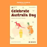 PSD gratuito diseño de plantilla del día de australia