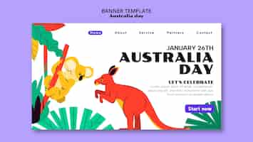 PSD gratuito diseño de la plantilla del día de australia